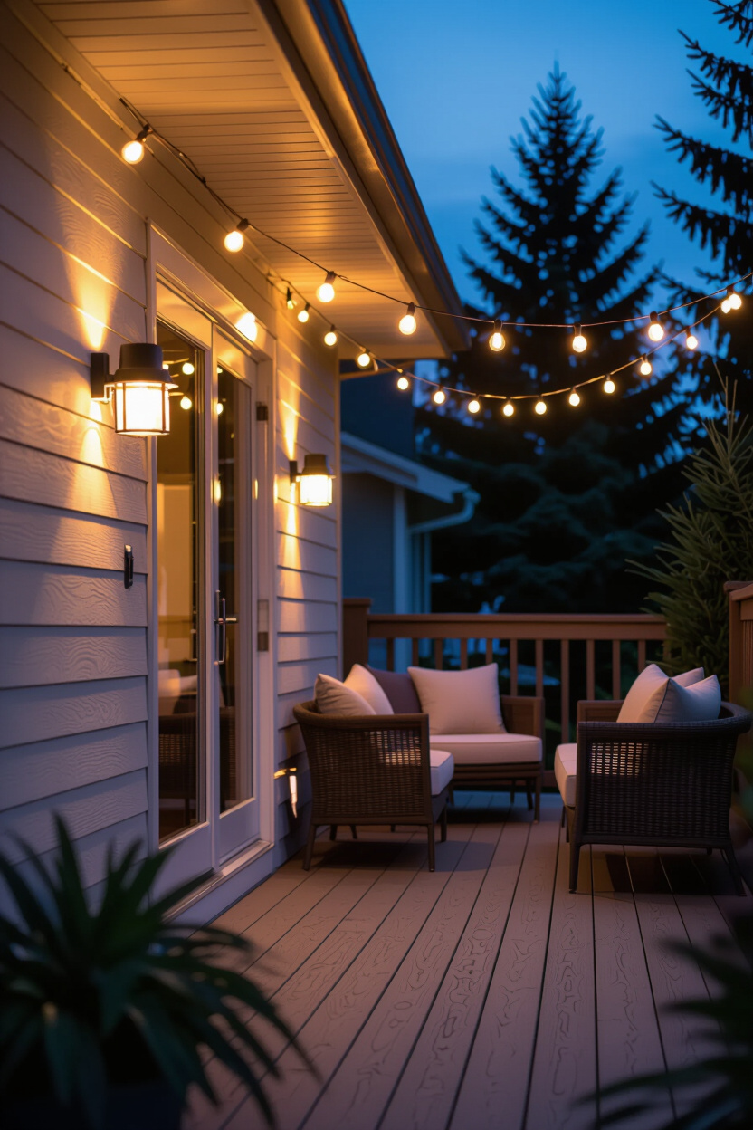 String Lights And Wall Sconces