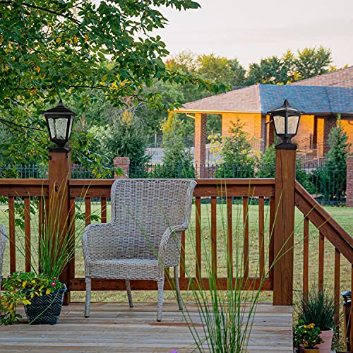 Solar Post Lights Outdoor - Solar Lamp Post Cap Light 4x4 for Fence Deck Patio, BUNEE Waterproof Solar Powered Pillar Lights LED Gate Post Lights Lantern for 4x4 Wood Posts Garden Yard Pathway, 2 Pack Solar Post Lights Outdoor - Solar Lamp Post Cap Light 4x4 for Fence Deck Patio, BUNEE Waterproof Solar Powered Pillar Lights LED Gate Post Lights Lantern for 4x4 Wood Posts Garden Yard Pathway, 2 Pack
