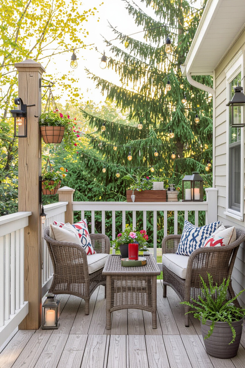 Dress Up Deck Posts As Handy Decor Spots