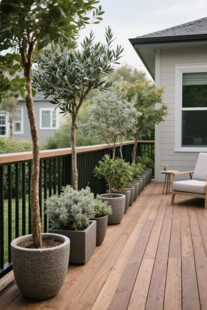 Potted Tree Border