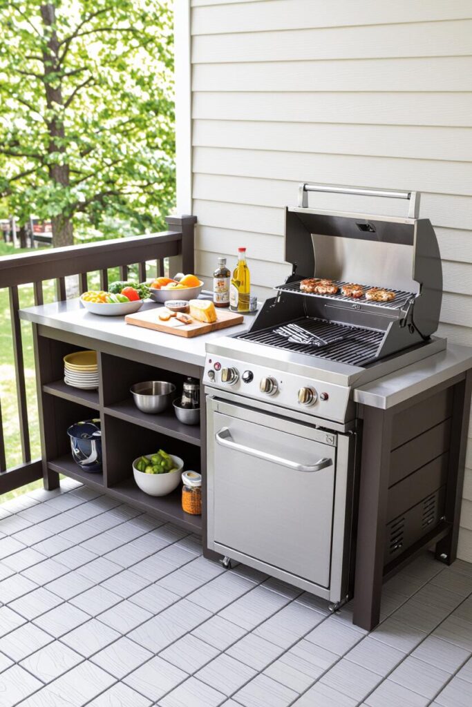 Compact Outdoor Kitchen Corner