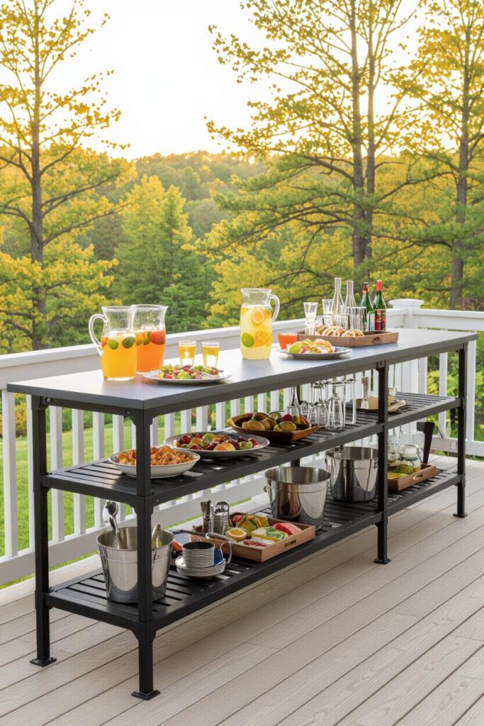 Outdoor Bar And Serving Rail