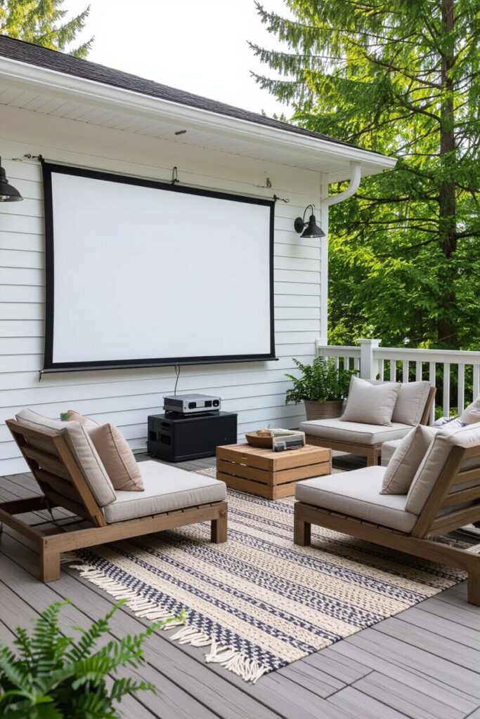 Outdoor Projector Screen Wall