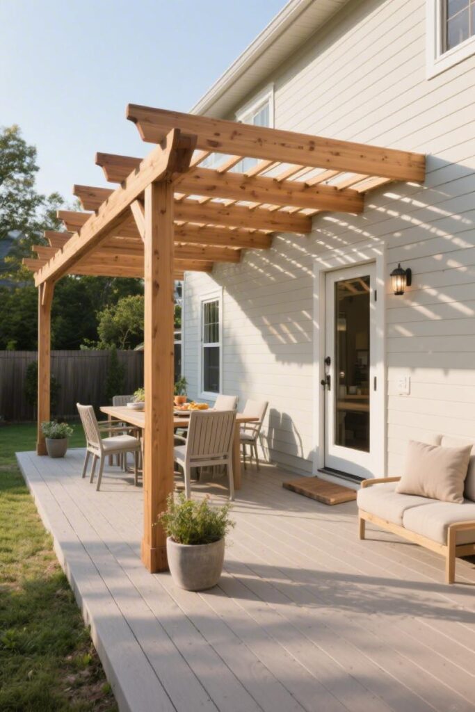 Attached Pergola by the House