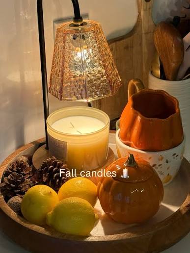 Pumpkin-Inspired Candle Tray for Cozy Fall Nights
