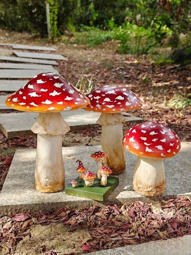 Whimsical Clay Toadstools for Your Fall Garden