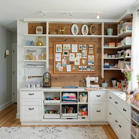 Turn One Wall Into a Sewing & Craft Command Center