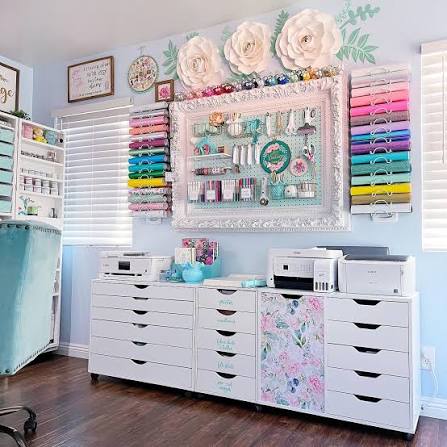 Dreamy Ikea Drawer Wall With Framed Pegboard Center