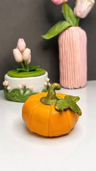Squishy Air‑Dry Clay Pumpkin for Cozy Fall Decor