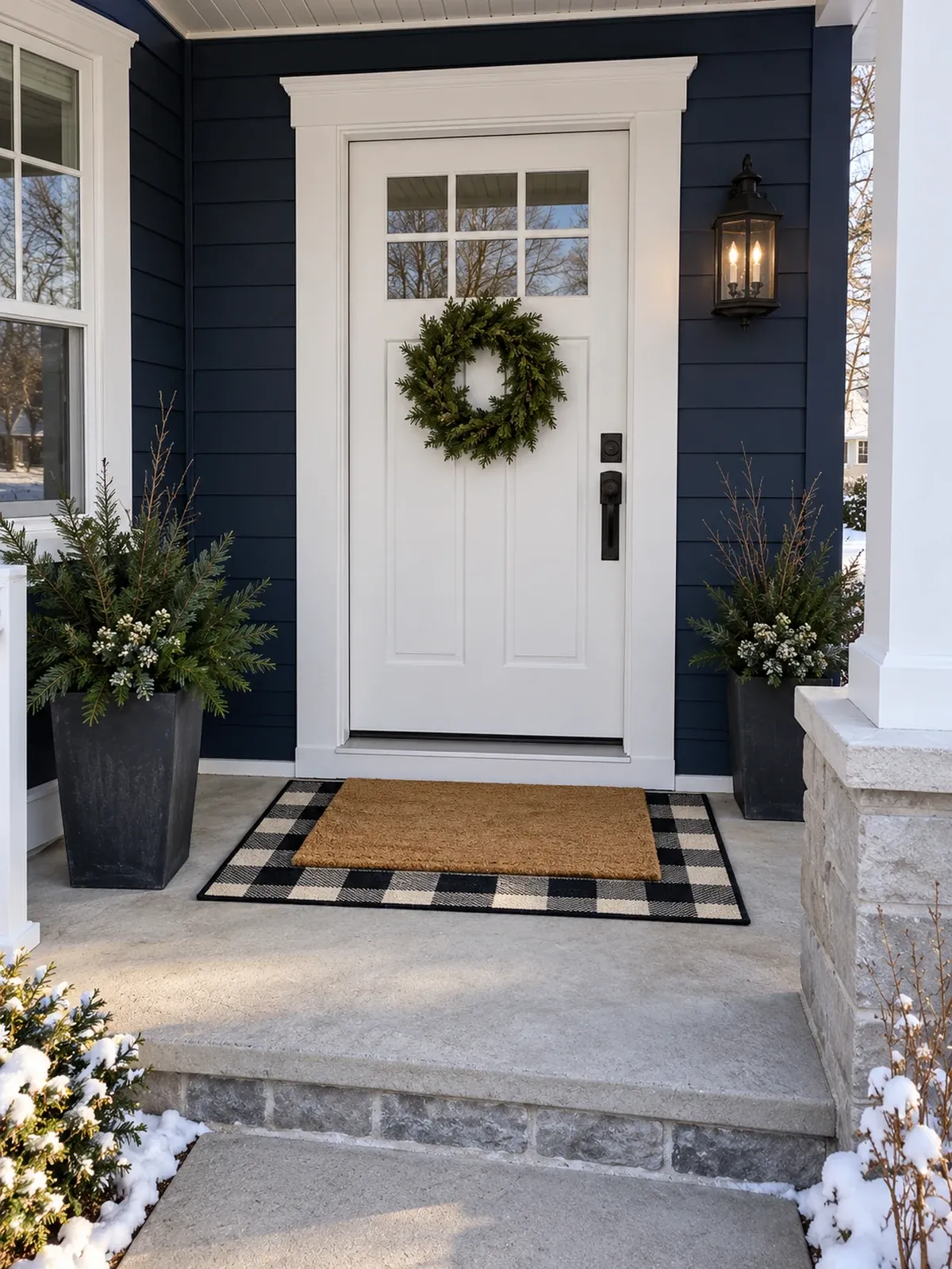 18 Cozy Winter Front Porch Ideas to Welcome Guests in the Cold