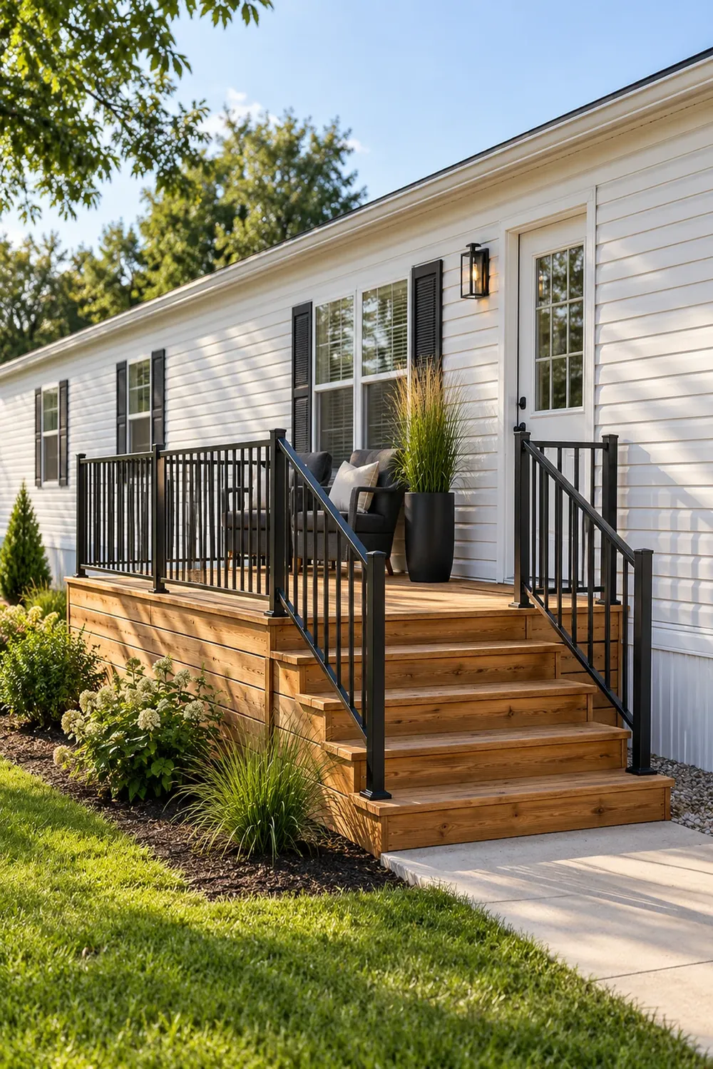 17 Charming Front Porch Ideas for Mobile Homes & Trailers
