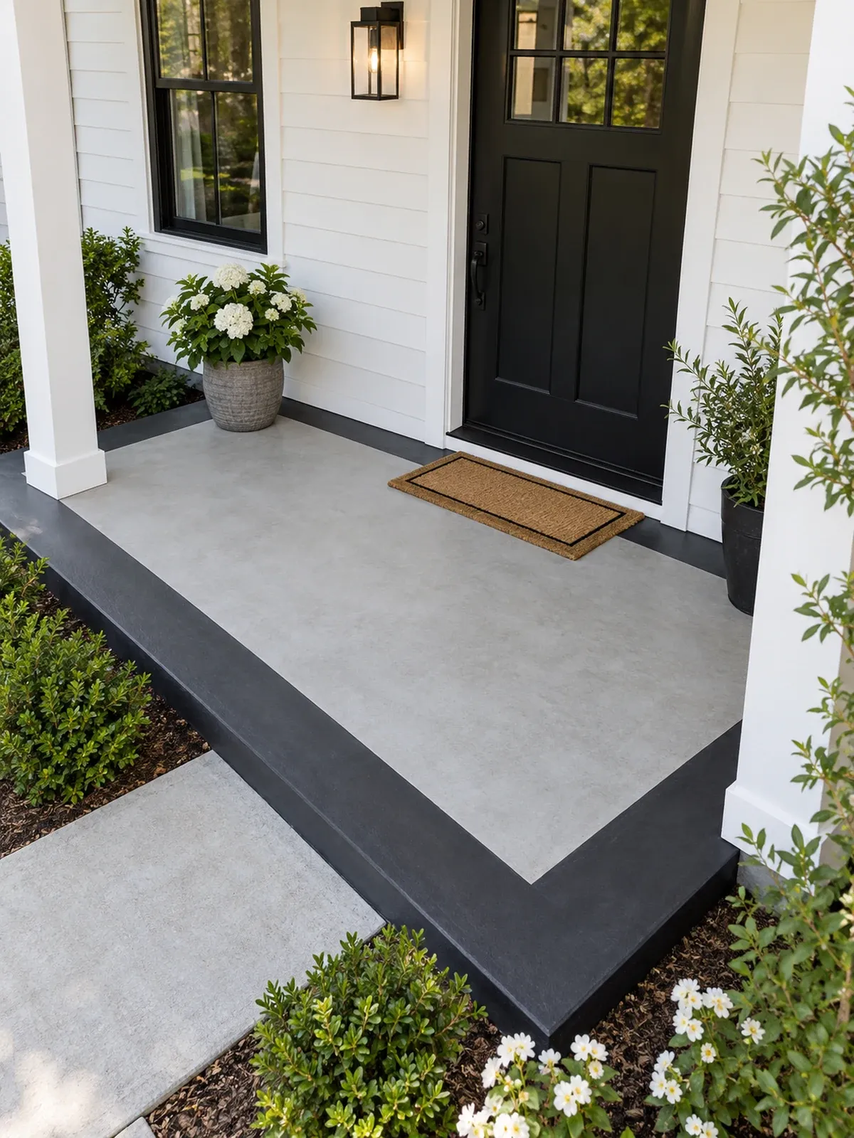 20 Genius Ways to Make a Boring Concrete Slab Front Porch Look Amazing